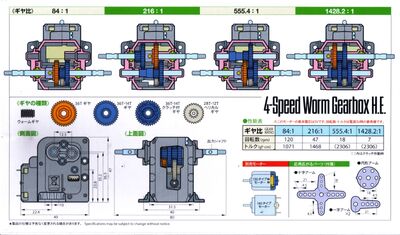 Tamiya 72008 4 Speed Worm Gearbox Kit (4 Hız Kademesi Sonsuz Dişli) PL-2391