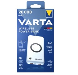 Varta Wireless 2 in 1 Kablosuz Şarj Cihazı ve PowerBank - 20000mah - Thumbnail