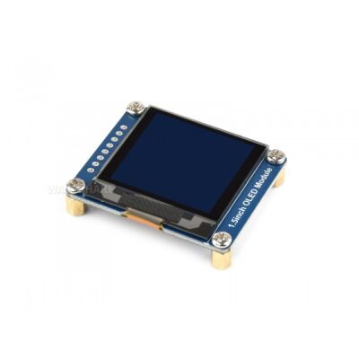 Waveshare 1.5 inç OLED Ekran - 128x128, 16 Grayscale, SPI/I2C, 13992