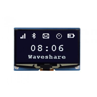 Waveshare 2.42 inç OLED Ekran - 128×64, SPI / I2C, Beyaz, 25742