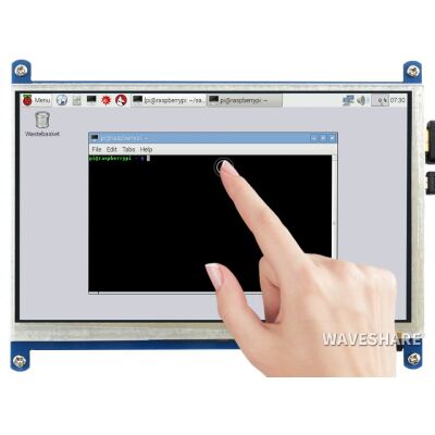 Waveshare 7Inch Kapasitif Dokunmatik LCD (B), 800x480, HDMI, TFT, 10829